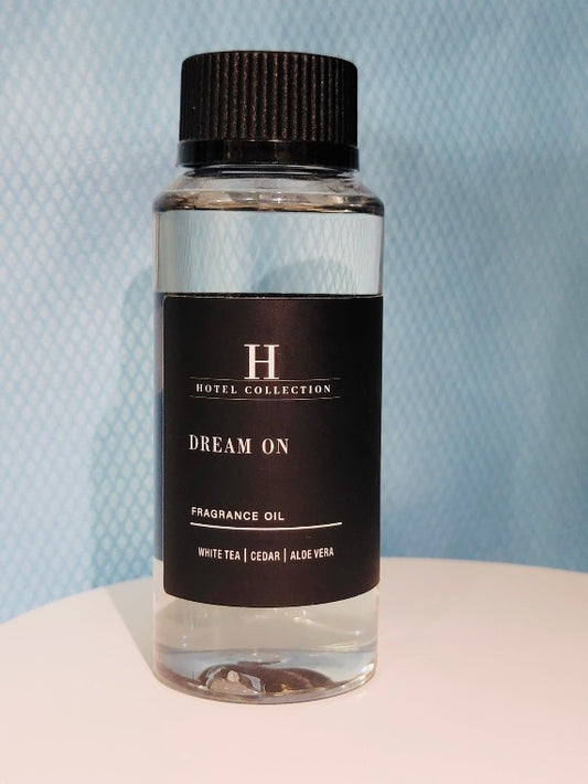 Hotel Collection - Dream On Essential Oil Scent - Luxury Hotel Inspired Aromatherapy Scent Diffuser Oil - Hints of Bright White Tea, Sweet Vanilla, & Earthy Cedar - for Essential Oil Diffusers - 120mL - Elite Edge Essentials 