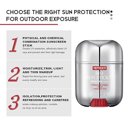 Peptide 9 Bio Sun Stick PRO SPF50+ PA++++ | 20g - Advanced UV Protection with Peptide Complex, Collagen and Hyaluronic Acid