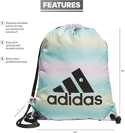 Adidas Ready Sack pack, Gradient Flash Aqua/Black, One Size