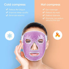 Ice Face Mask with Adjustable Elastic Strap, Multi-Purpose Gel Eye Mask Face Mask, Hot & Cold Compress Sleeping Gel Mask, Girls Skincare Products