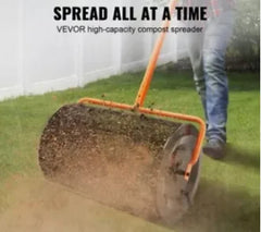 Compost Spreader Peat Moss Spreader 24" Wide 24.4-26.4" Height Adjustable - Elite Edge Essentials 