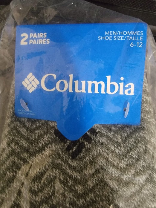 Columbia Medium Weight Pattern Thermal Crew Socks 2 Pair, Navy, One Size - Elite Edge Essentials 