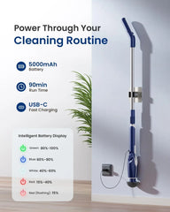 Electric Spin Scrubber, 2024 New Electric Scrubber for Cleaning, Shower Scrubber with Long Handle & 8 Replacement Heads