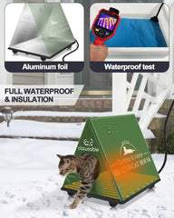 Pet Supplies Extremely Waterproof Kennel for Cats House Indestructible Heated Cat House for Outdoor Cats in Winter Bed Products