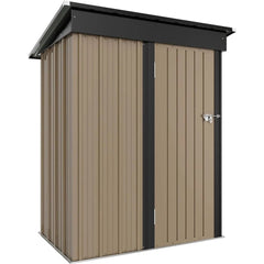 GUNJI 5 x 3 FT Shed Outdoor Storage Metal Garden Shed with Lockable Door Outside Waterproof Tool Shed for Backyard, Patio - Elite Edge Essentials 